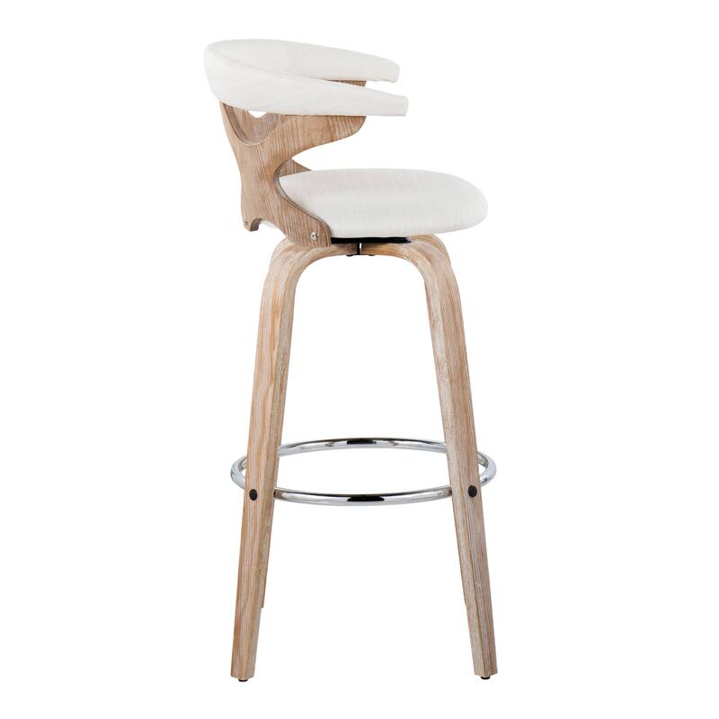 Carson Carrington Viby 30" Fixed-Height Bar Stool with Bent Wood Legs & Round Footrest (Set of 2)