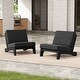 preview thumbnail 38 of 102, Beach-Style Outdoor Teak Club Chair Set Loveseate with Plush All-Weather Cushions 2 Set Club Chairs - Grey