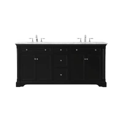 Elegant Lighting VF53072D Clarence 72" Free Standing Double Basin