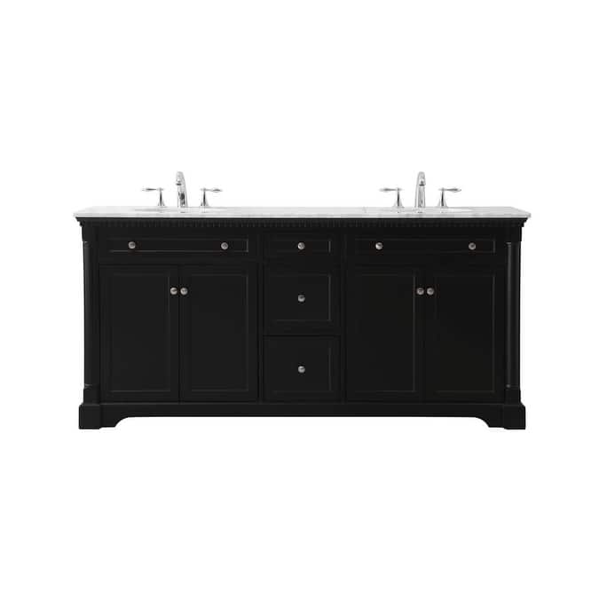 Elegant Lighting VF53072D Clarence 72" Free Standing Double Basin