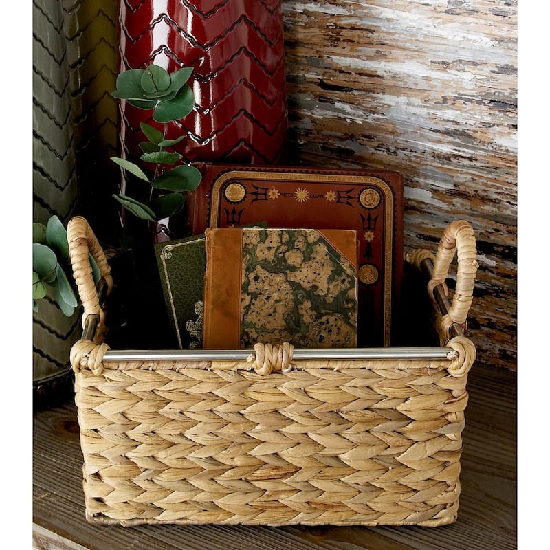 Seagrass Handmade Decorative and Functional Storage Basket with Handles - Set of 3 Light Brown - Roche River Decor