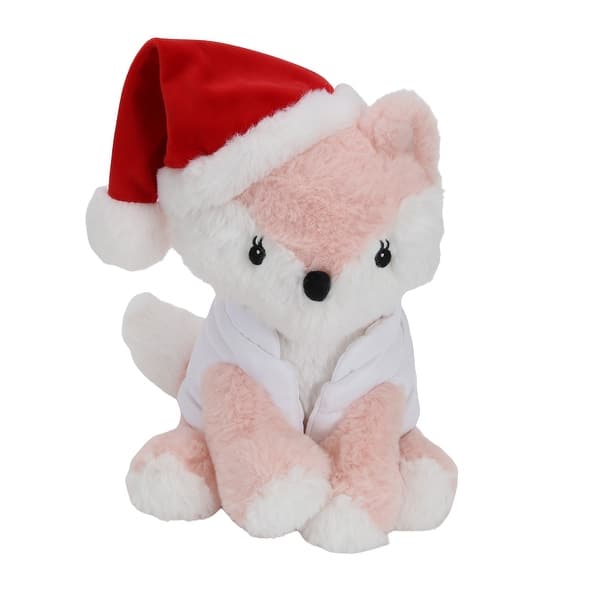 slide 2 of 4, Lambs & Ivy Autumn Pink Fox Holiday/Christmas Plush Stuffed Animal Toy