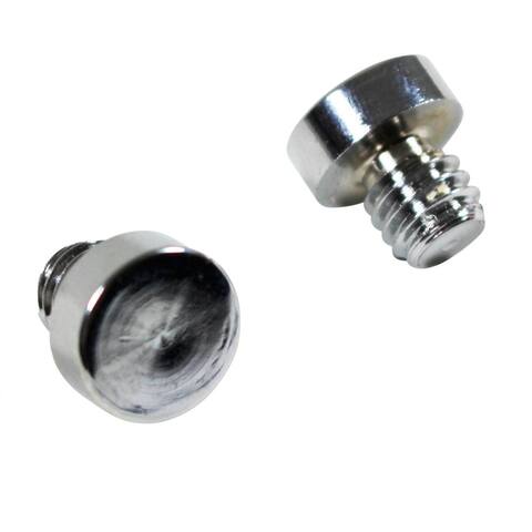 Bright Chrome Plated Large Cabinet Door Hinge Finial Pair 3/16 in Finial with Coin Tip Renovators Supply