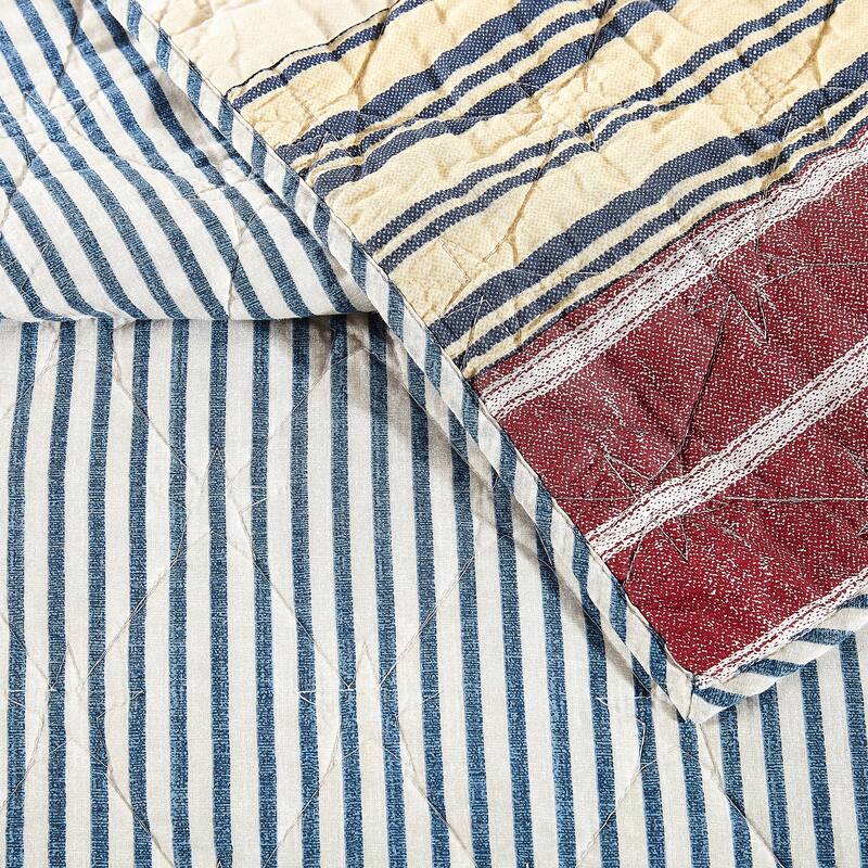 Modern Heirloom Americana Cotton Reversible Quilt Set