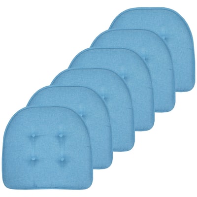 U-Shaped Memory Foam Chair Pad Pairs (Assorted Colors) - 16"x17"