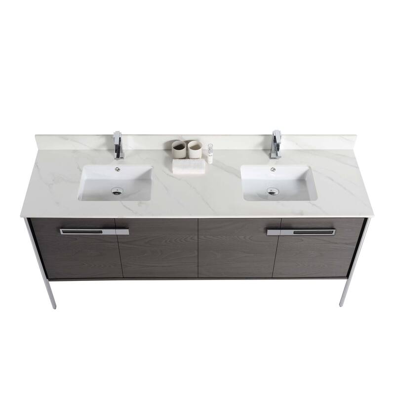 Fine Fixtures Oakville Bathroom Vanity with White Ceramic Sink