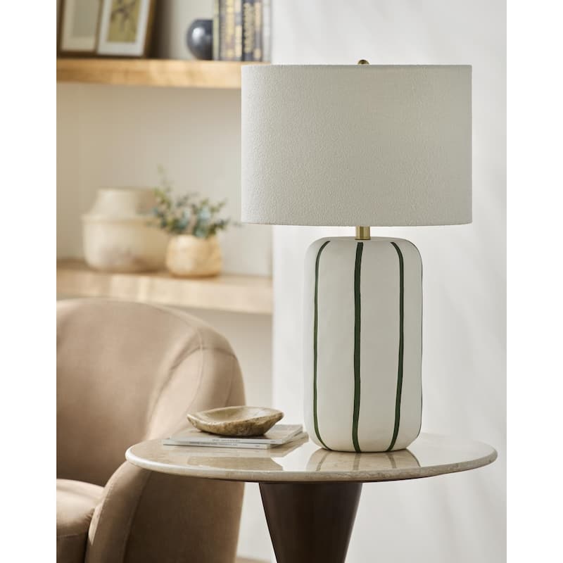 Livabliss Kinki Traditional Accent Table Lamp - 25"H x 15"W x 15"D - Green