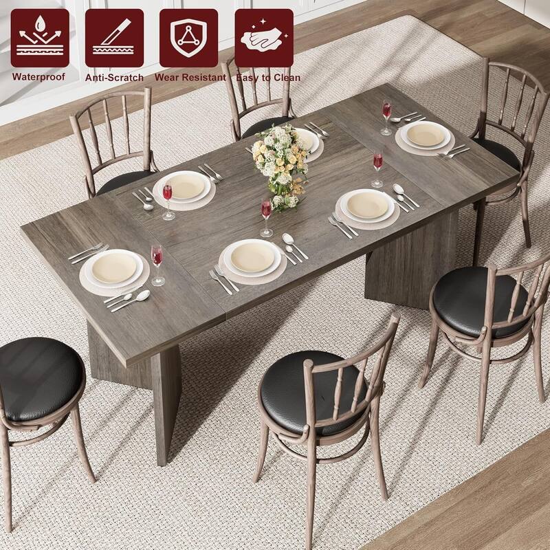 70.9" Kitchen Dining Table for 6 to 8 Dining Room, Office and Living Room (Only Table)
