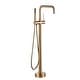 preview thumbnail 30 of 34, WOWOW Floor Mount Single-Handle Freestanding Tub Faucet Gold