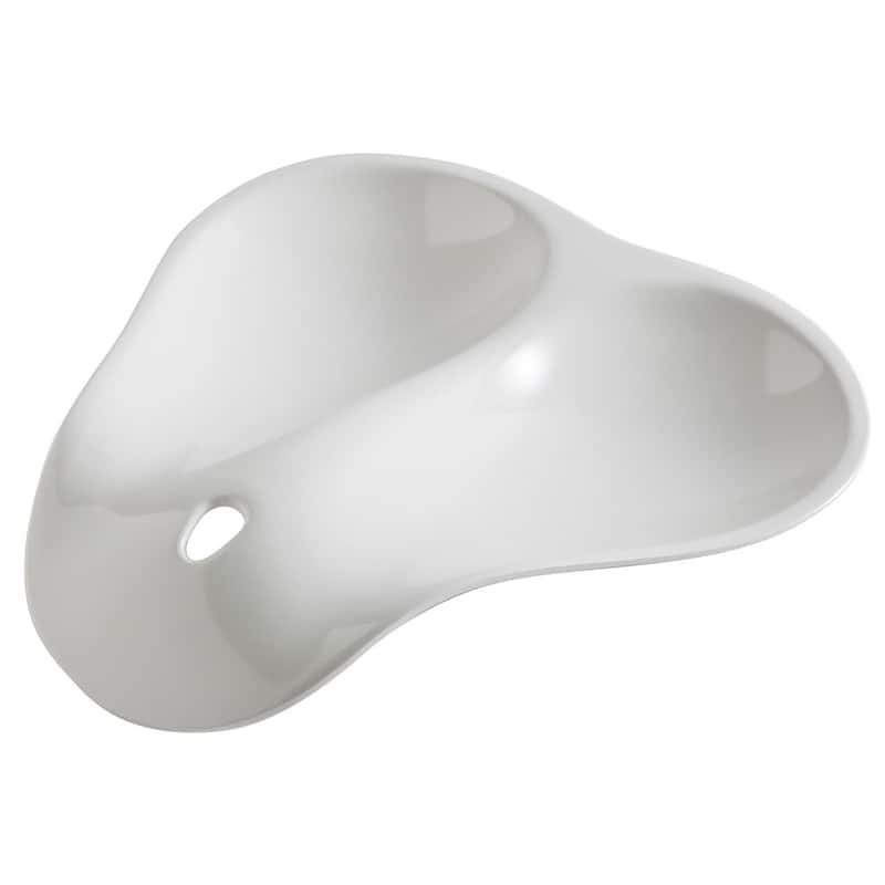 Hutzler Twin Double Melamine Spoon Rest - Sleek Design Holds 2 Large Spoons - 10 Color Choices - White