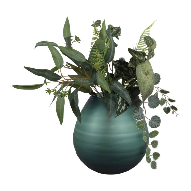 Glass Decorative Vase Modern Sleek Curved Silhouette Minimalist Design