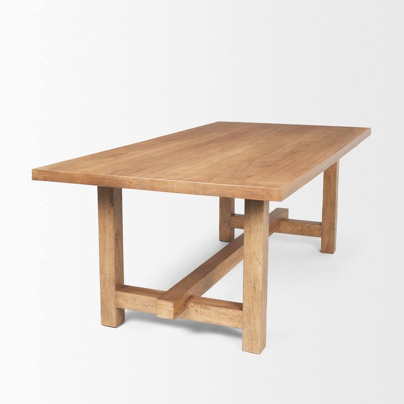 Suke 84" Rectangular Wood Trestle Dining Table - 84.0L x 42.0W x 30.0H