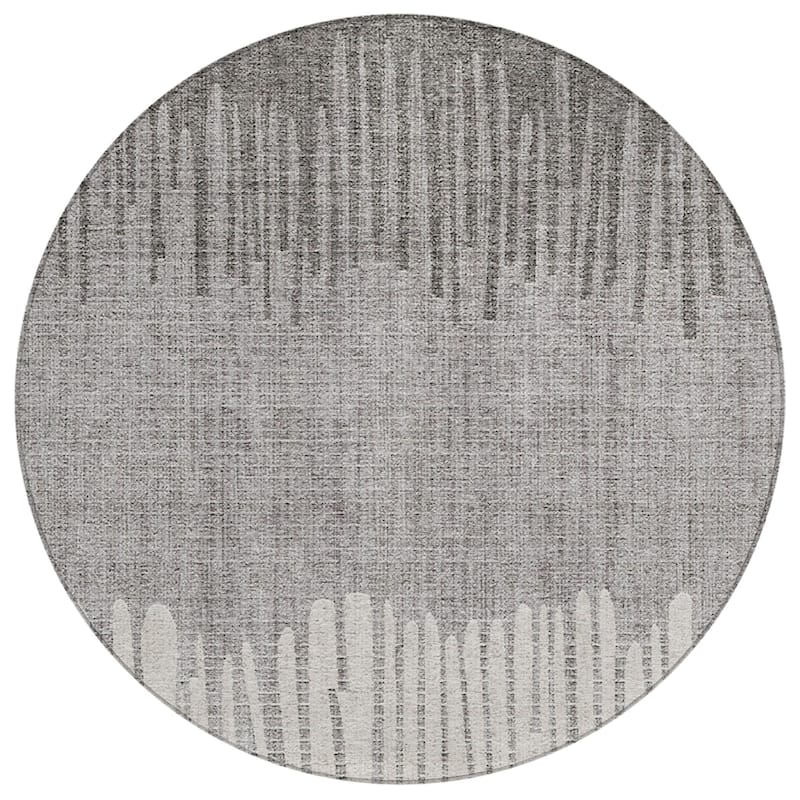 Machine Washable Indoor/Outdoor Modern Ombre Chantille Rug