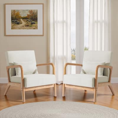 2 Set Mid Century Modern Upholstered Accent Chair