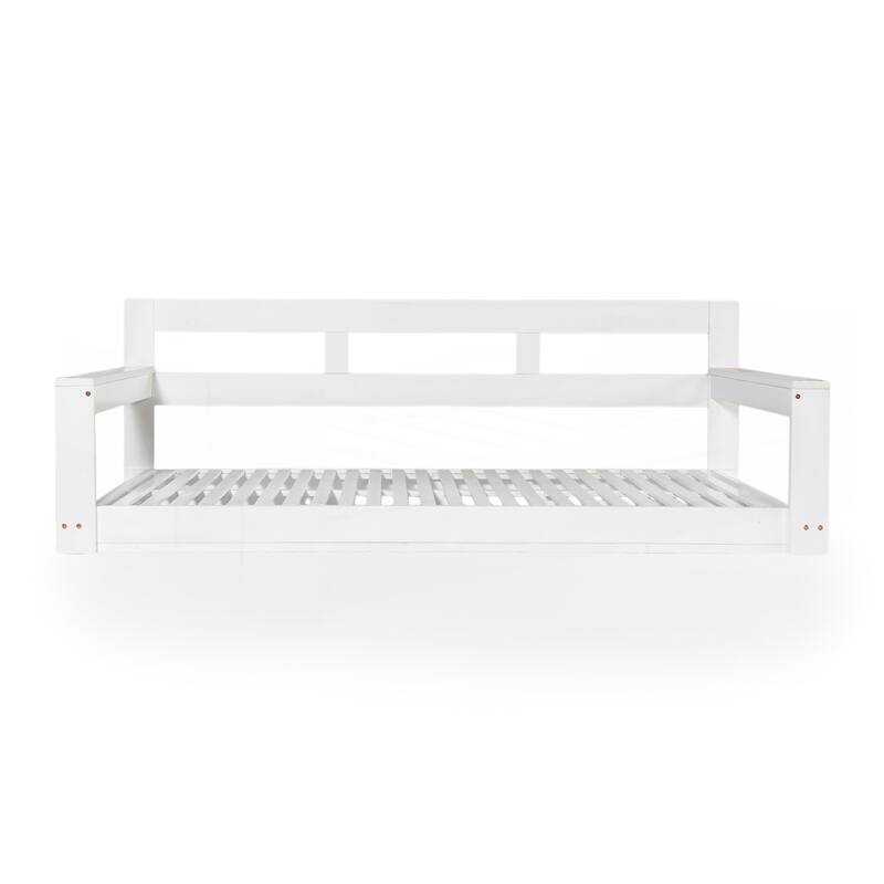 Patio Wooden Twin Size Porch Swing Daybed Frame
