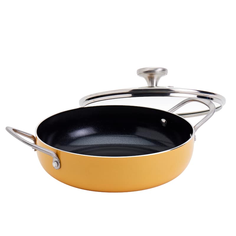 Infuse 3Qt Aluminum Caldero / Saute Pan - Yellow