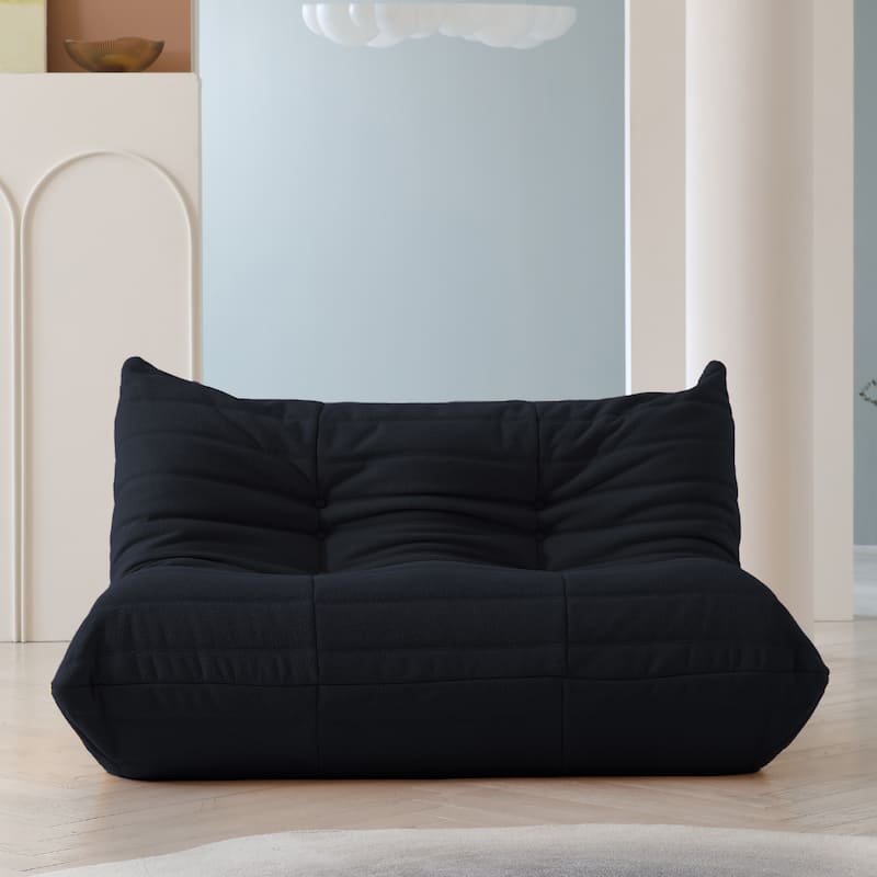 Lazy Floor Sofa Couches,Teddy Velvet Lounge Chair