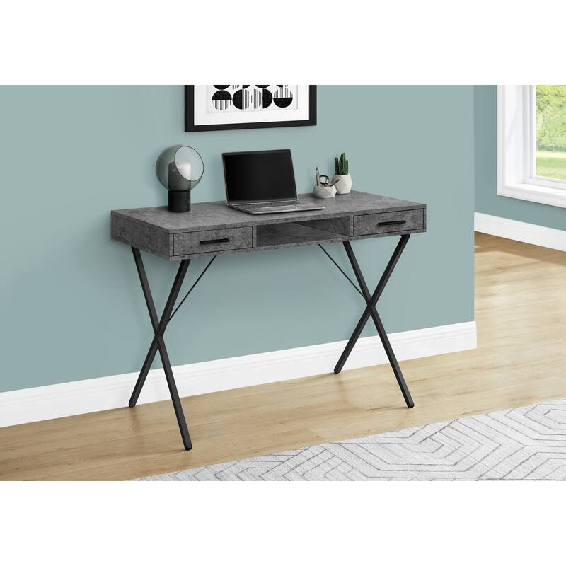 Computer Desk, Home Office, Laptop, Left, Right Set-up - Grey