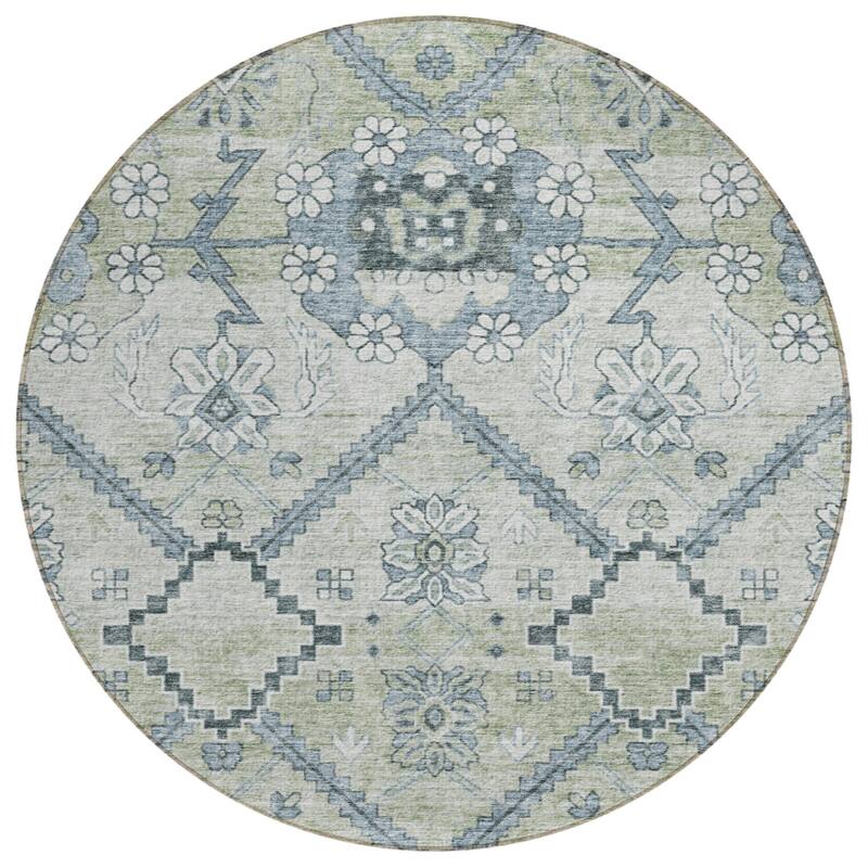 HomeRoots Floral Transitional Rectangle Outdoor Rug