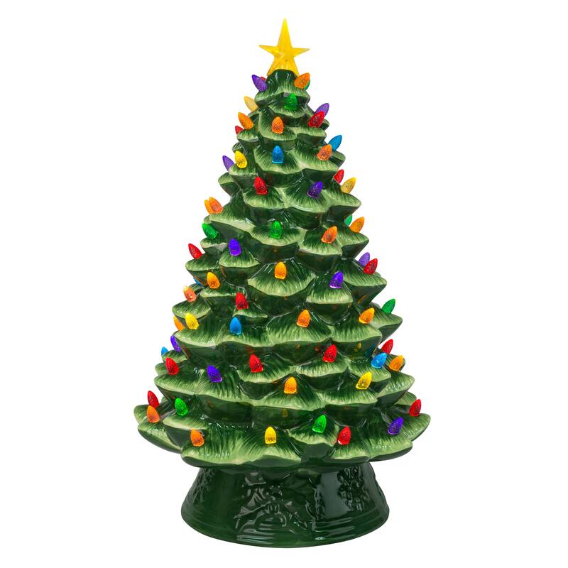 18" Nostalgic Ceramic Tree - Green