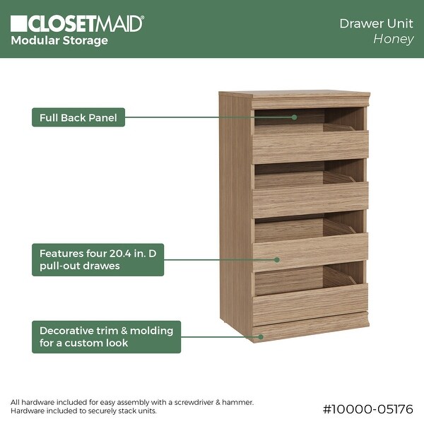 ClosetMaid Modular Storage 4-Drawer Unit - On Sale - Bed