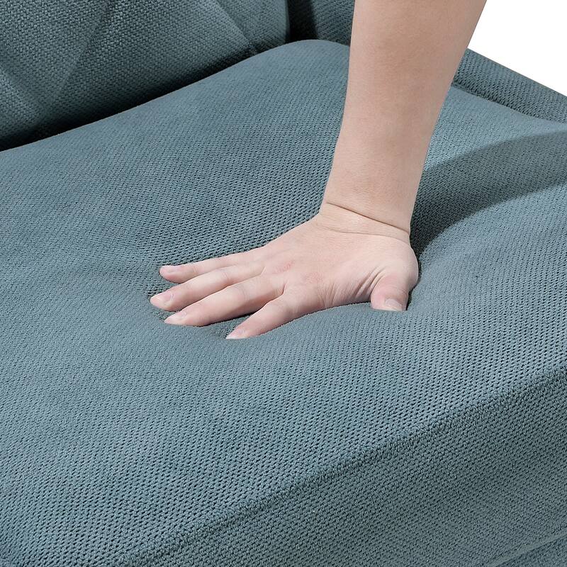 Margo 28" Chenille Accent Chair - Brushed Gold Finish Metal Legs