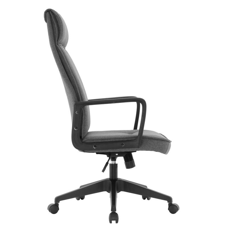 High-Back Leather/Polyester Office Chair Adjustable Height Swivel & Tilt Aiaria Series - N/A