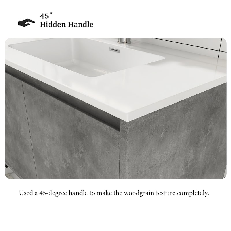 36-inch Freestanding Bath Vanity with Cultured Mable Top