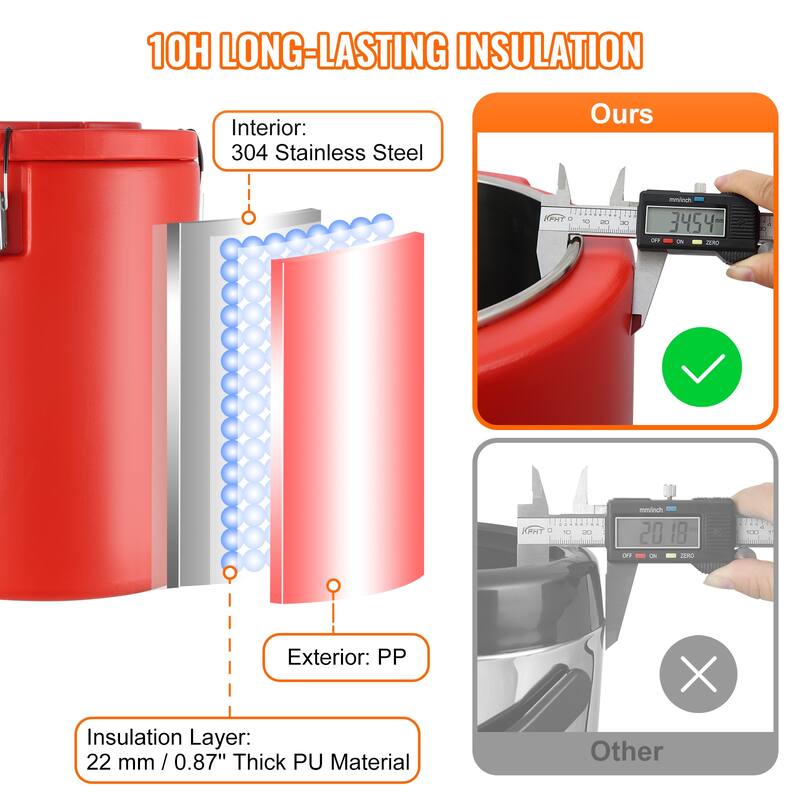 Insulated Beverage Dispenser for Hot Tea Coffee Water Restaurant Drink Shop