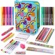 preview thumbnail 1 of 8, Paper Junkie 43-Piece Rainbow Stationery Set for Girls, Jumbo Arts & Crafts Pencil Case