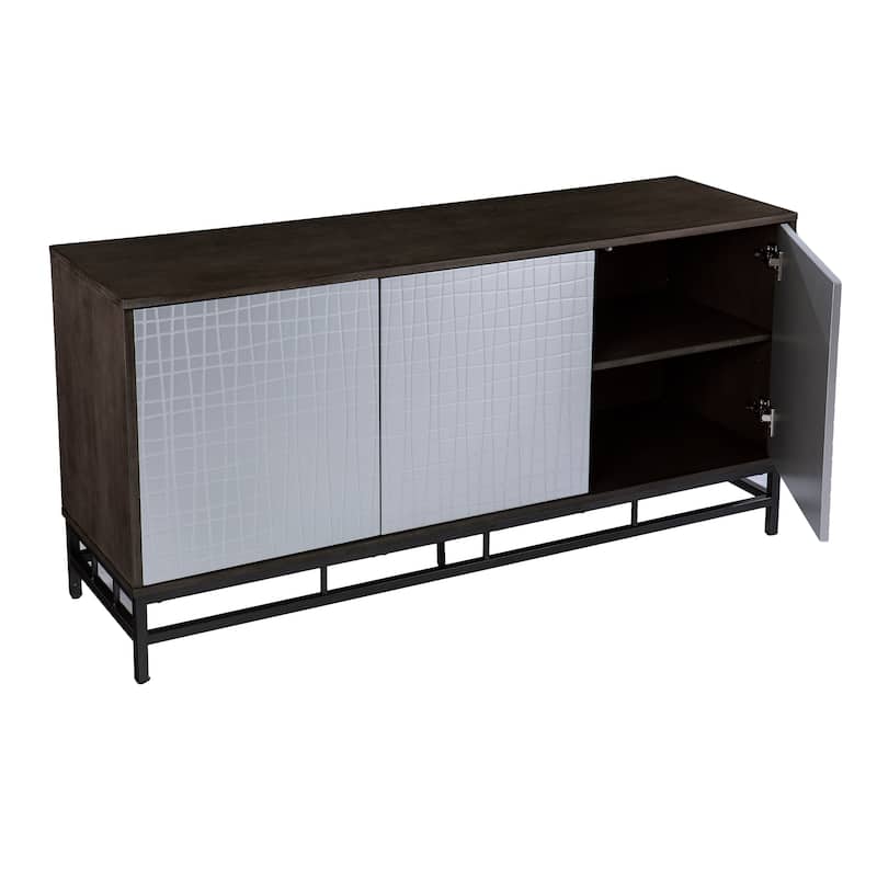 SEI Furniture Valecrest Contemporary Grey/ Dark Brown Cabinet