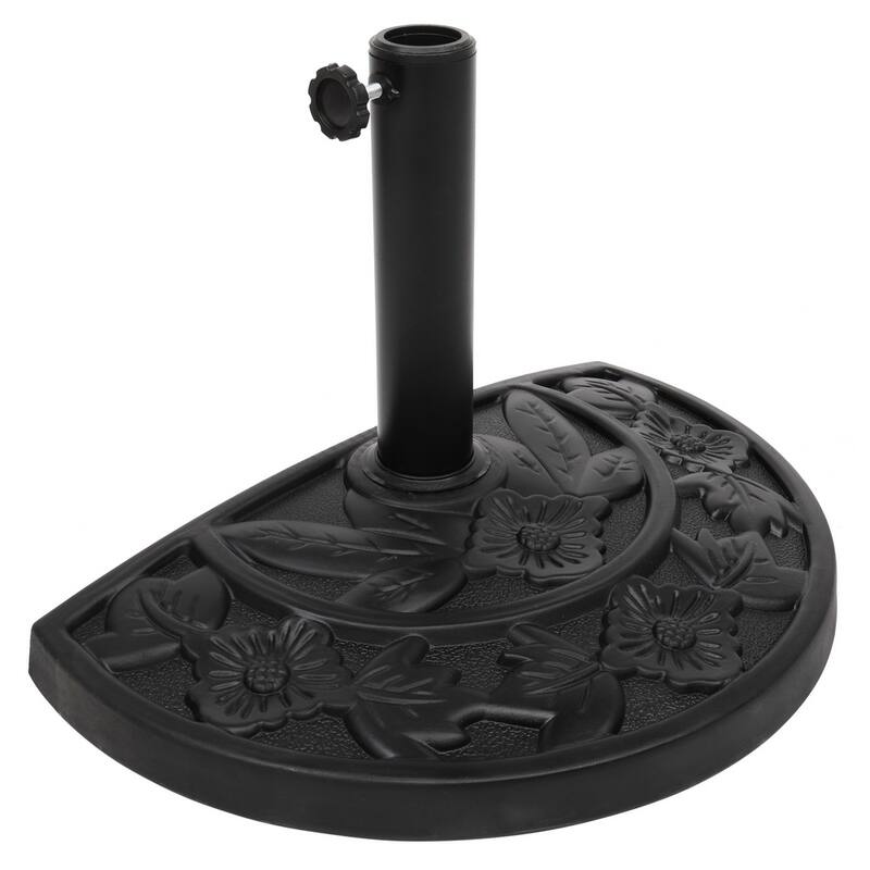Patio Central Umbrella Cantilever Umbrella Rust Proof Iron - 20" Half Plastic Base - 1.5" Pole