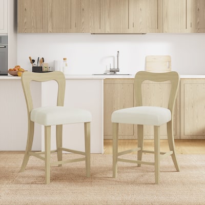 Christopher Knight Home - Counter Stool Set of 2 Without Arms, Fabric