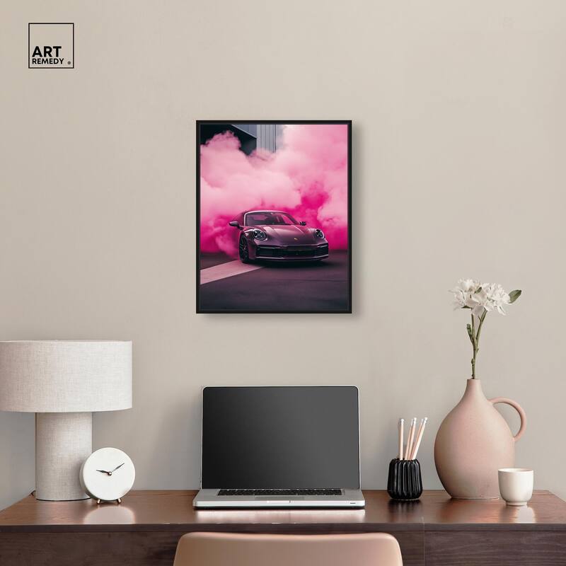 Turbocharged Pink Canvas by Art Remedy