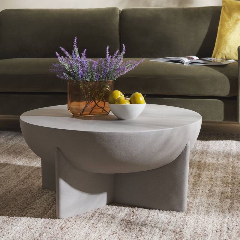 SAFAVIEH Devan Coffee Table (Fully Assembled) - 30"W x 30"D x 14"H - Grey
