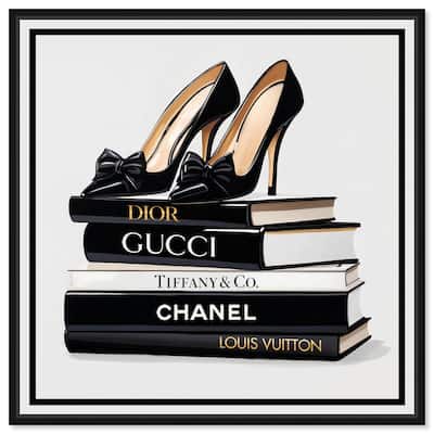Ink Books and Heels Canvas by Art Remedy