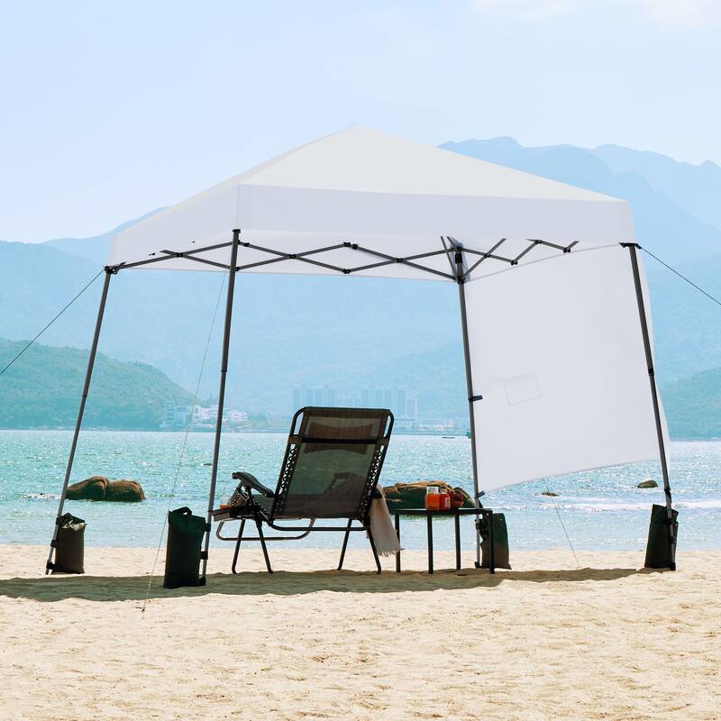 Yaheetech 10x10ft One-person Set Up Pop-up Canopy Tent with Side Panel
