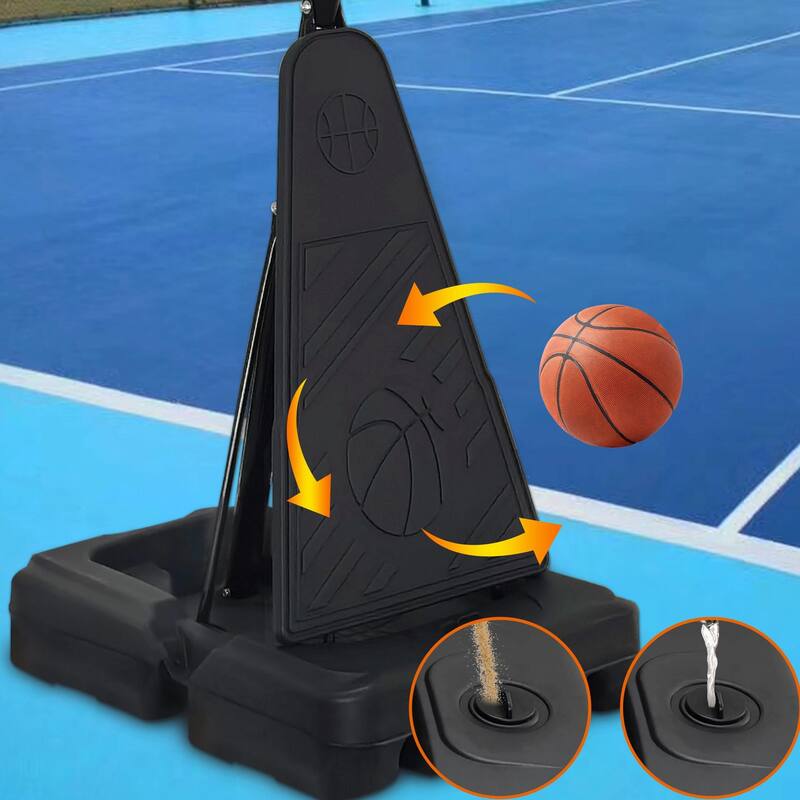 Portable Adjustable Basketball Hoop with Shatterproof Backboard