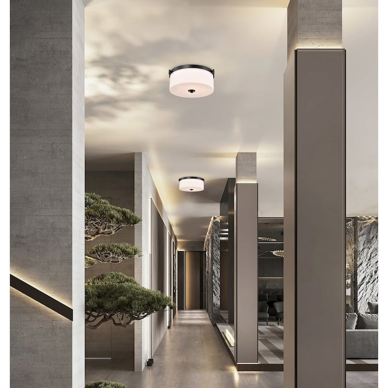 Nuvo Lighting 60/8207 Liam 3 Light 17" Wide Flush Mount Drum Ceiling
