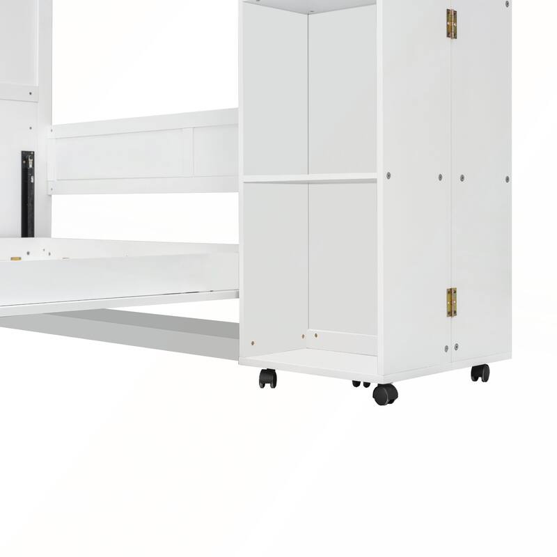 Queen Murphy Bed Wall Bed with Storage Doors
