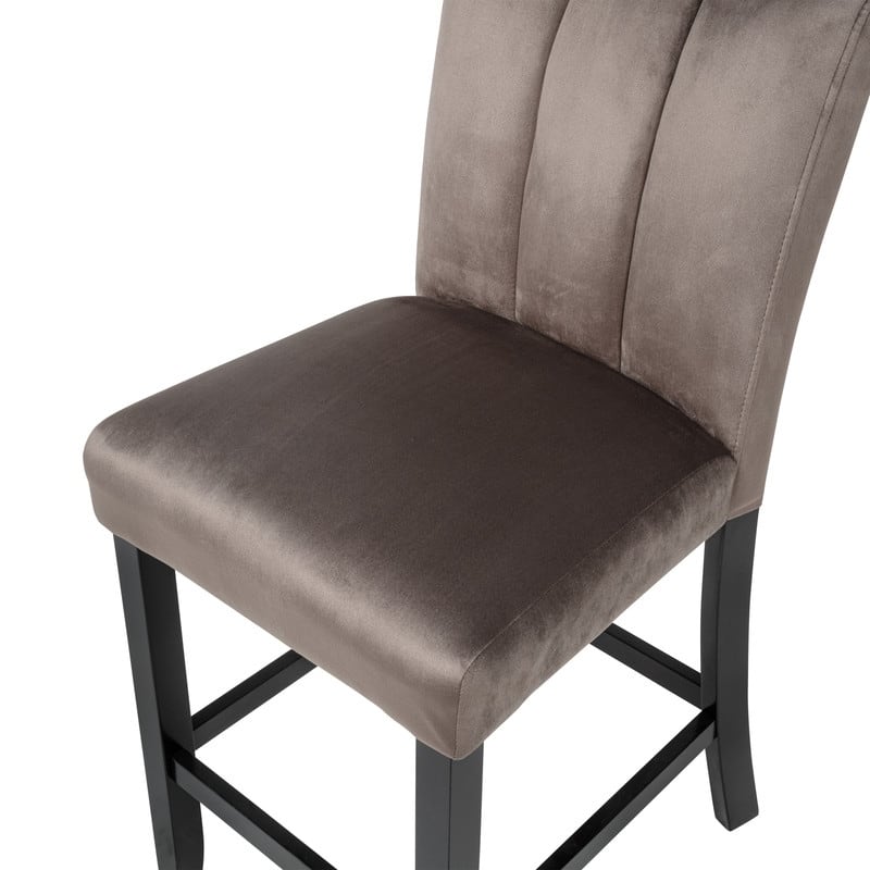 Best Master Furniture Hestor Velvet Counter Height Stool (Set of 2) - N/A