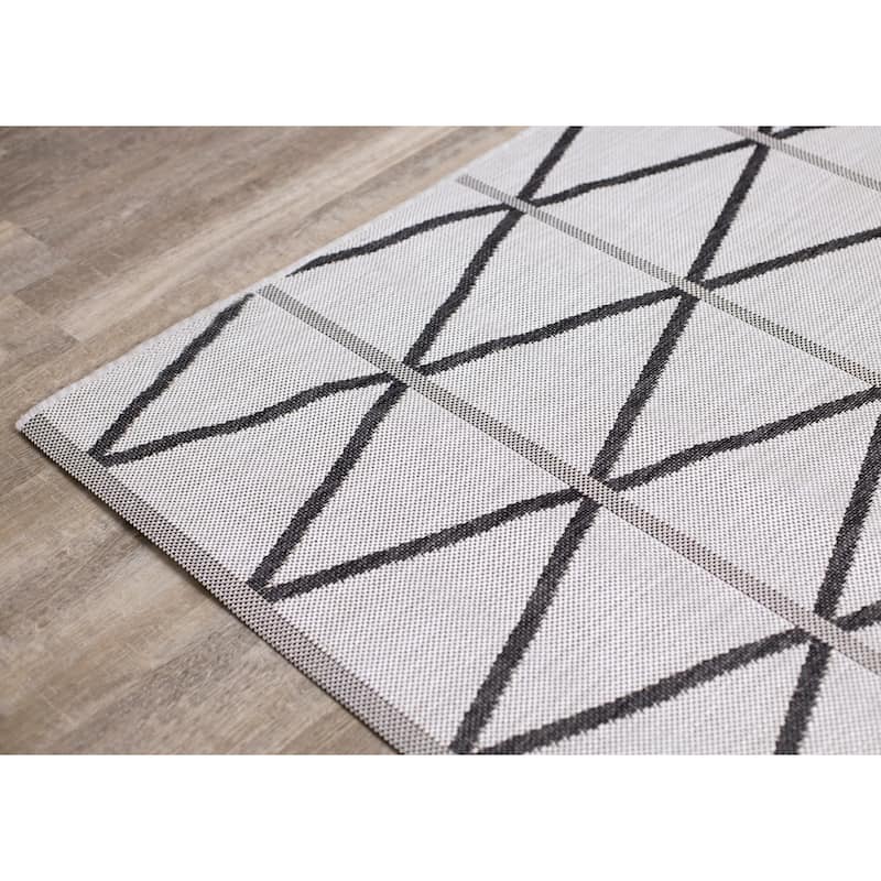 Jackson Collection - Grey Diamond Indoor/Outdoor Rug