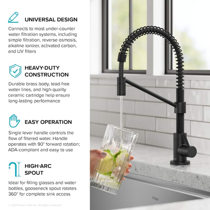 Kraus Bolden 1-Handle Drinking Water Dispenser Beverage Kitchen Faucet