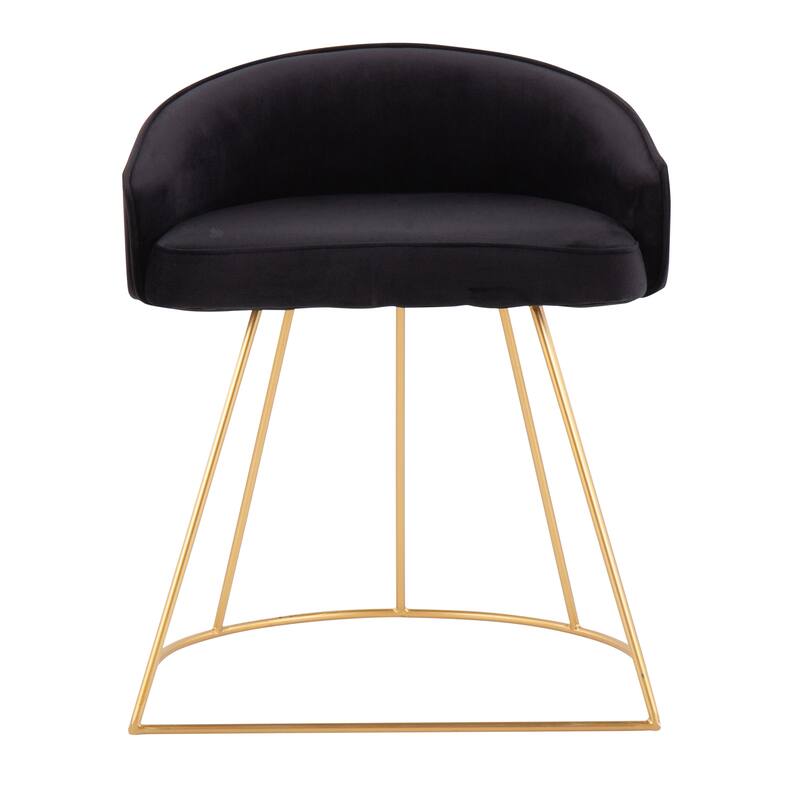 Silver Orchid Haid Velvet Upholstered Vanity Stool