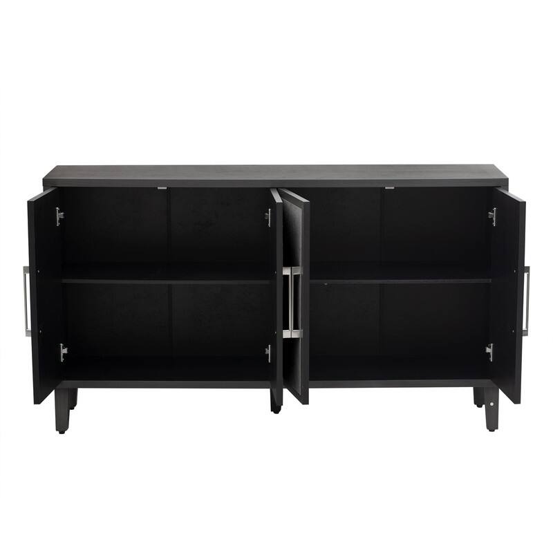 Light Luxury Style Cabinet with Four Linen Cabinet Doors,Suitable for Living Room,Study Room,Entrance