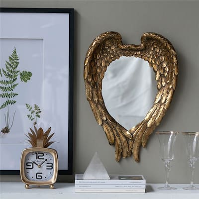 Golden Wing Accent Mirror, Wall Mirror for Living Room and Entryway