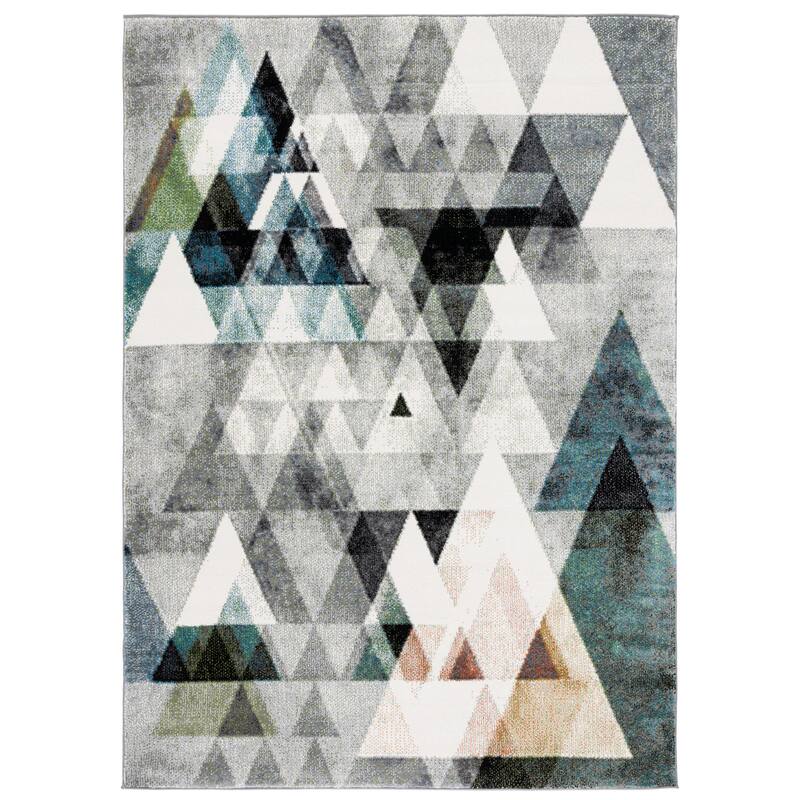 SAFAVIEH Porcello Lizet Mid-Century Modern Abstract Rug - 2'3" x 4' - Grey/Blue