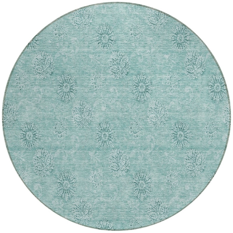 HomeRoots Floral Transitional Rectangle Outdoor Rug