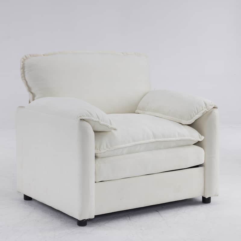 Chenille Oversized Lounge Chair with Thick Cushions and High Back Support Wide Seat
