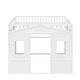 preview thumbnail 94 of 112, Solid Wood House Loft Bed with Window Design and Ladder, Twin/Full Size Playhouse Bed Loft Bed Frame with Guardrail for Kids